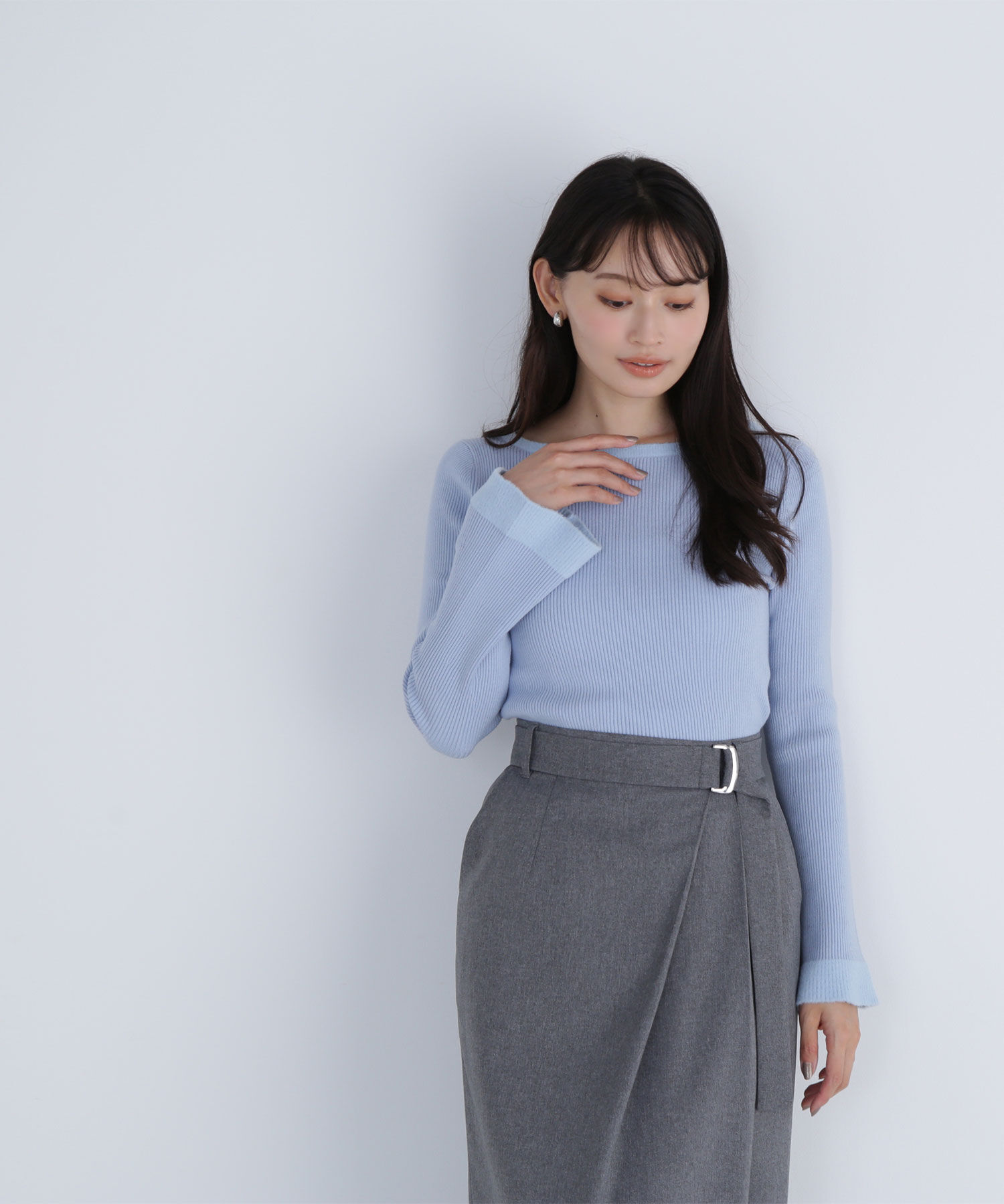  「ミニシャギートリムニット」|ニット・セーター|