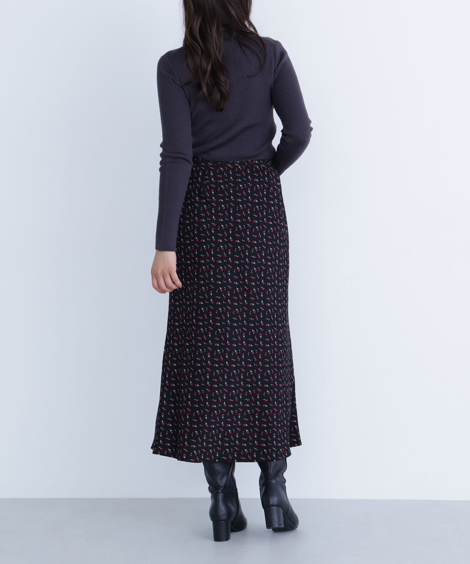  「フラワープリントラップスカート」|スカート|