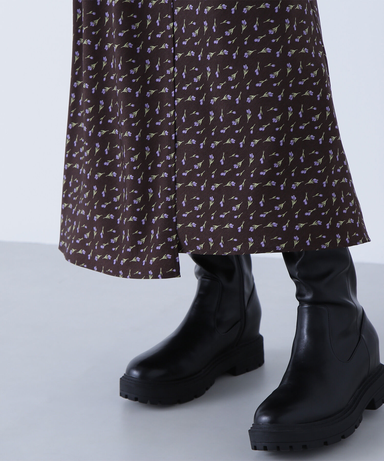  「フラワープリントラップスカート」|スカート|