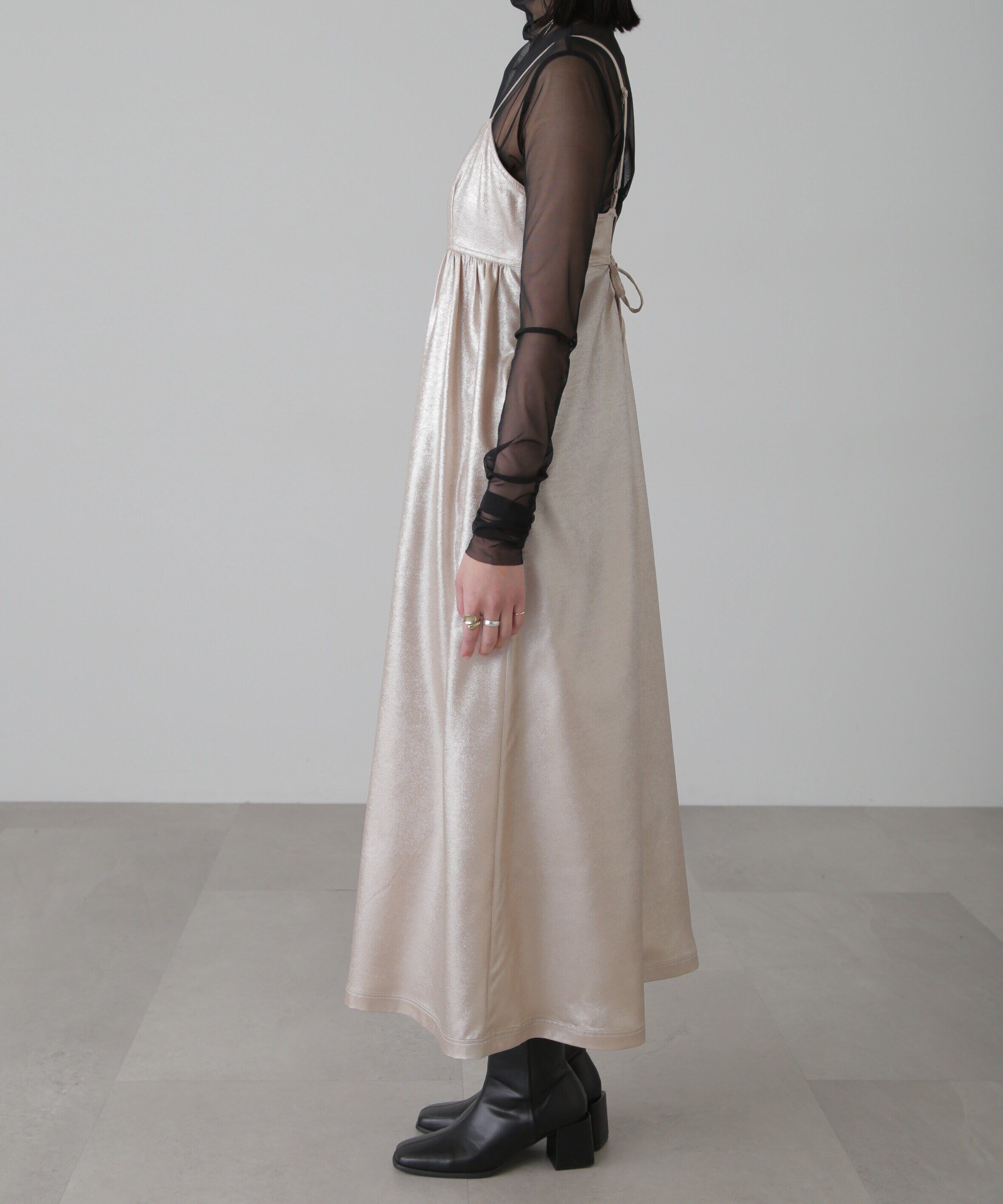  「バックオープンフレアマキシキャミワンピース」|ワンピース|