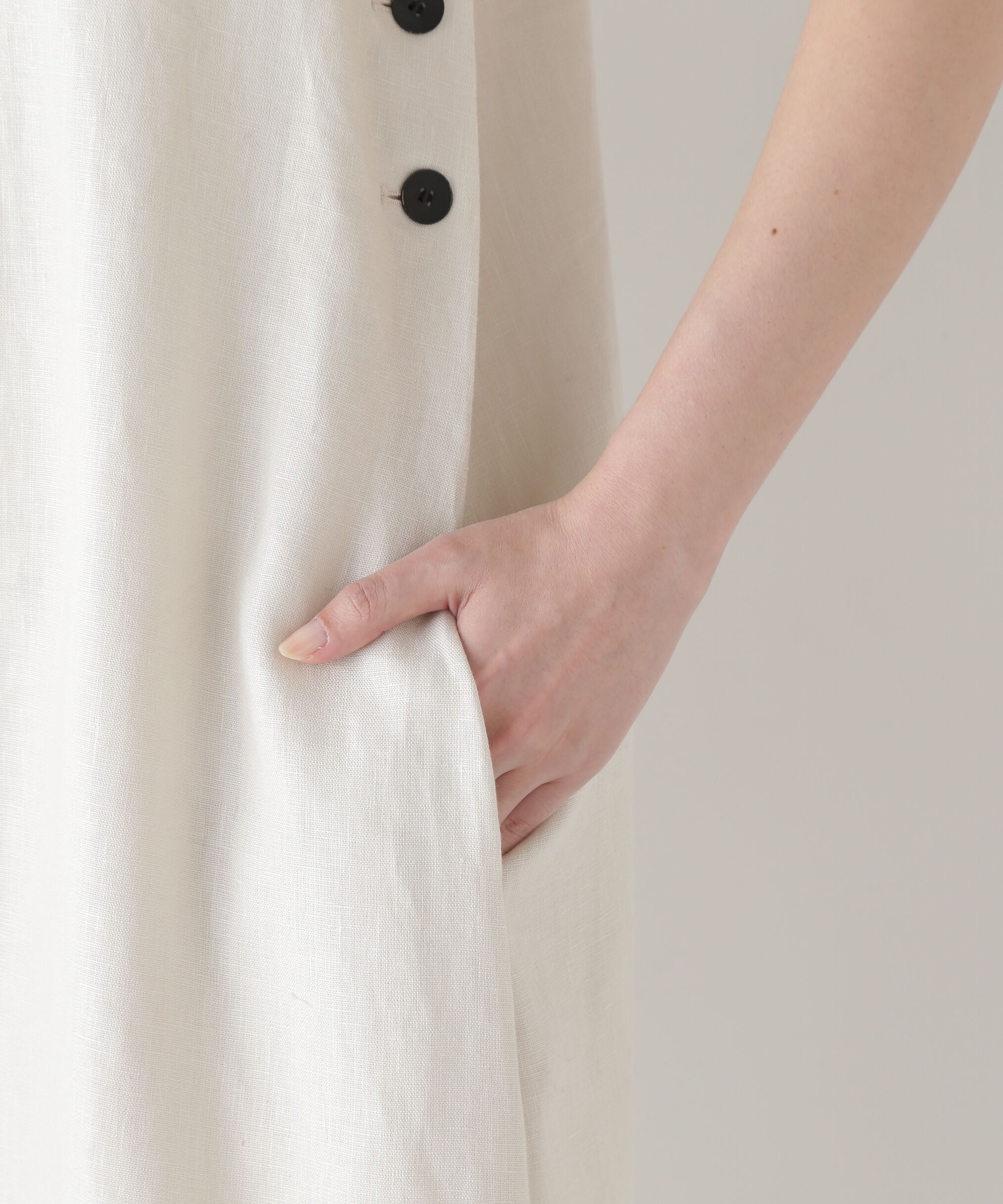  「◆リネンボートネックロングワンピース」|ワンピース|