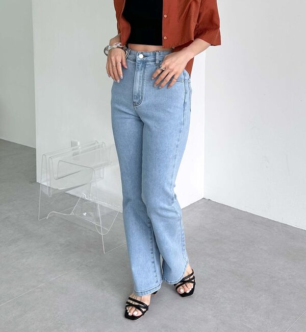 archives「タイトフレアレースアップデニム」|チノ|