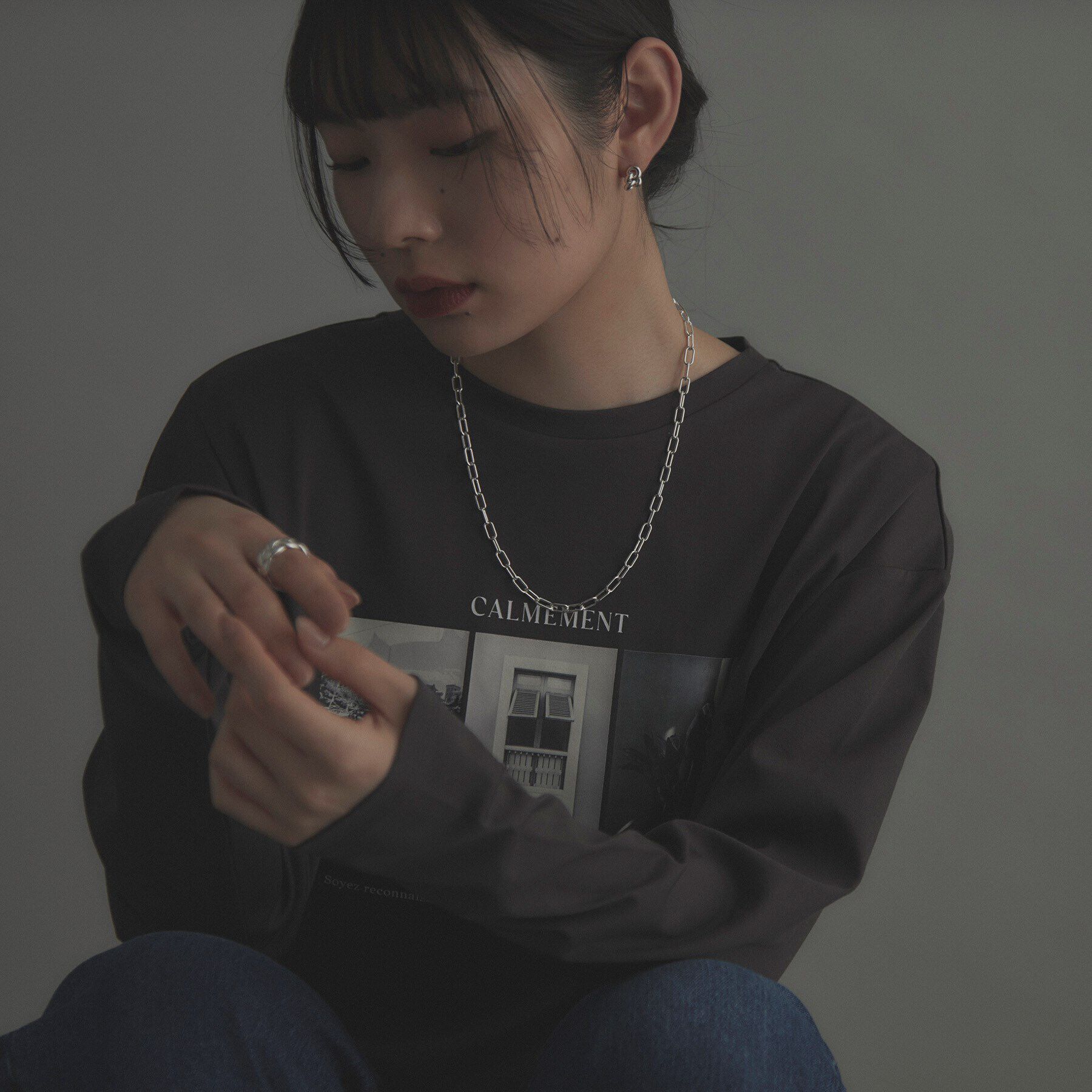 COCOSHNIK ONKITSCH「シルバー リンクチェーン 2WAYネックレス」|ネックレス|