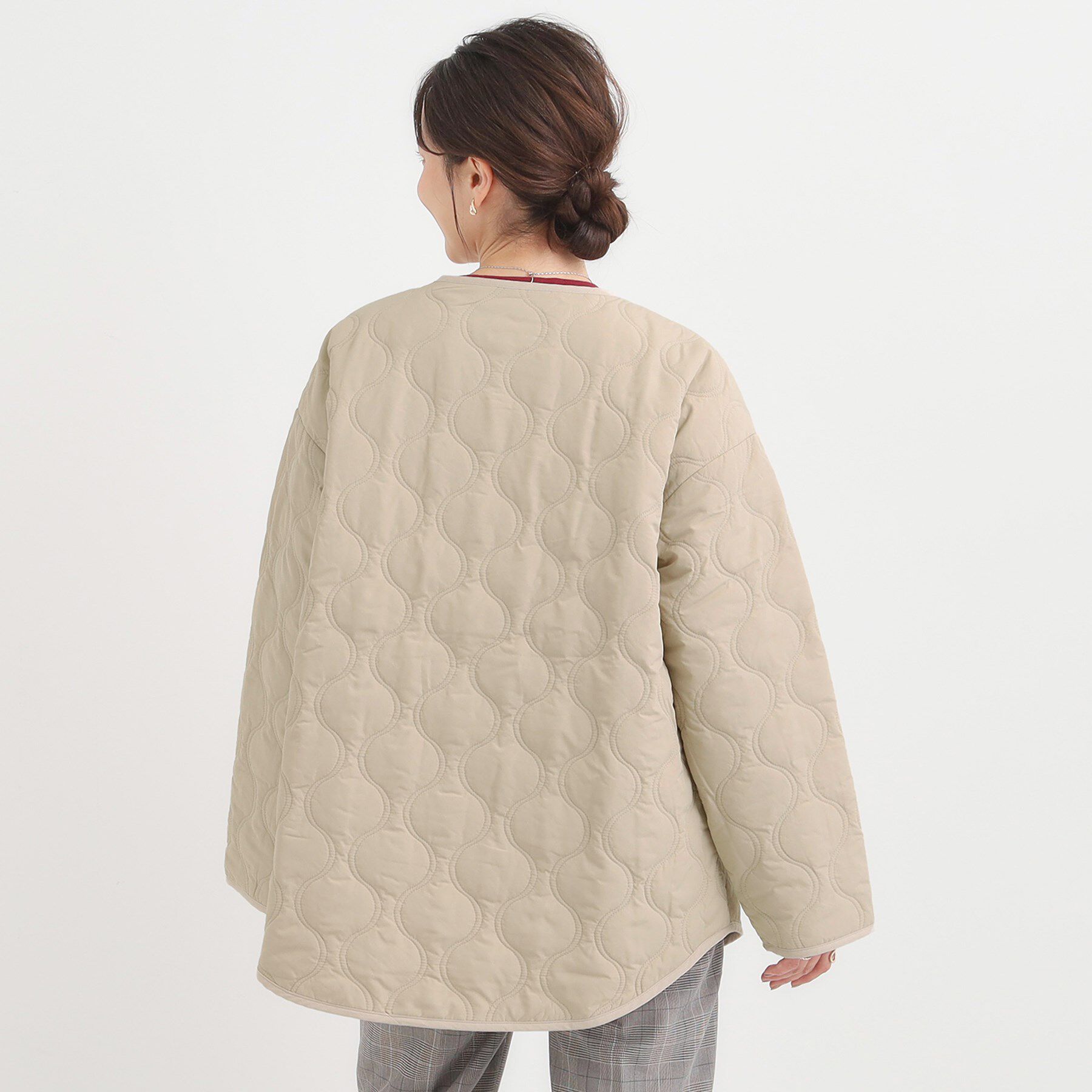 SHOO･LA･RUE「【高レビュー/洗濯機可/撥水】大人のための キルトオーバーブルゾン」|ブルゾン・スタジャン|