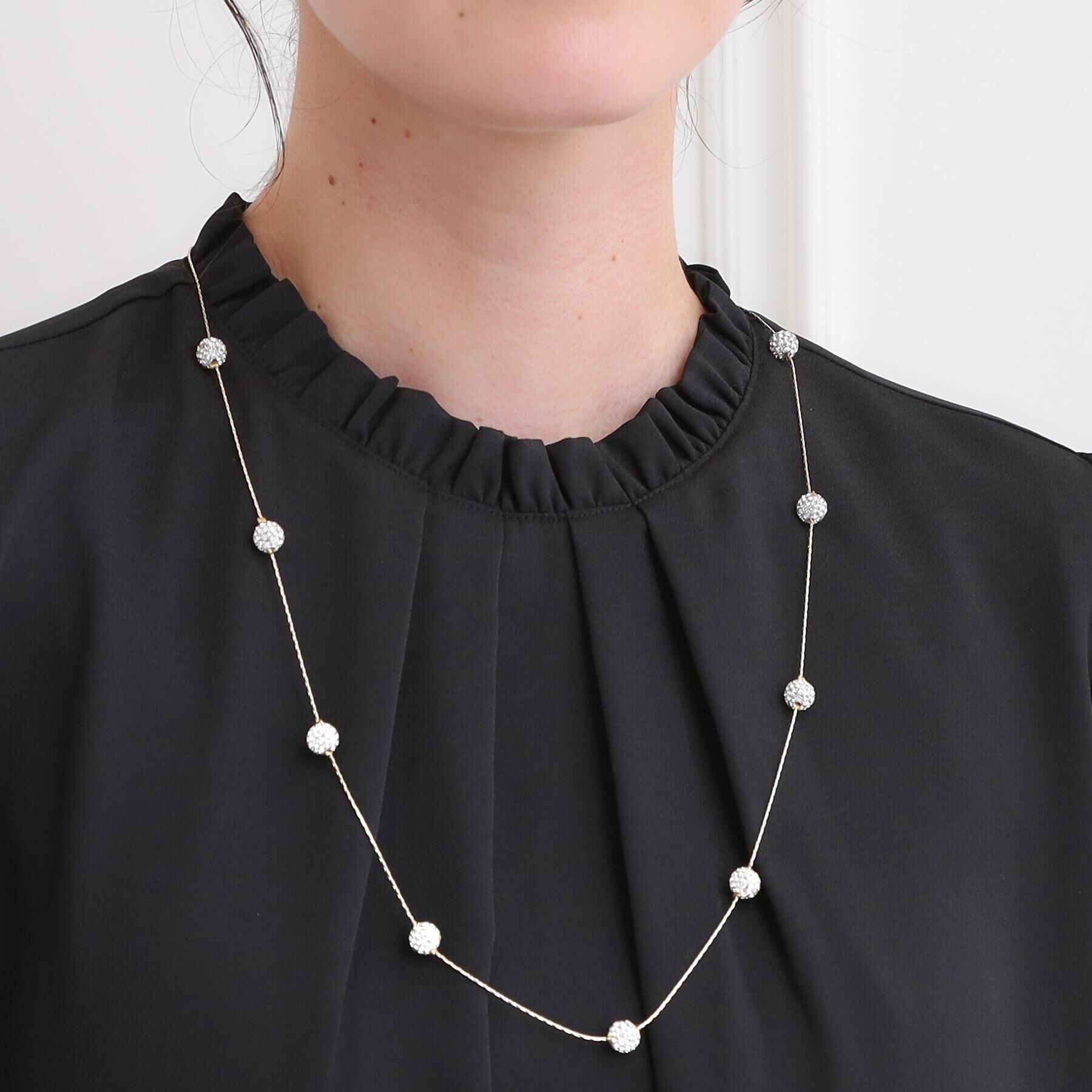 SHOO･LA･RUE「【セレモニー】とばしパヴェネックレス」|ネックレス|