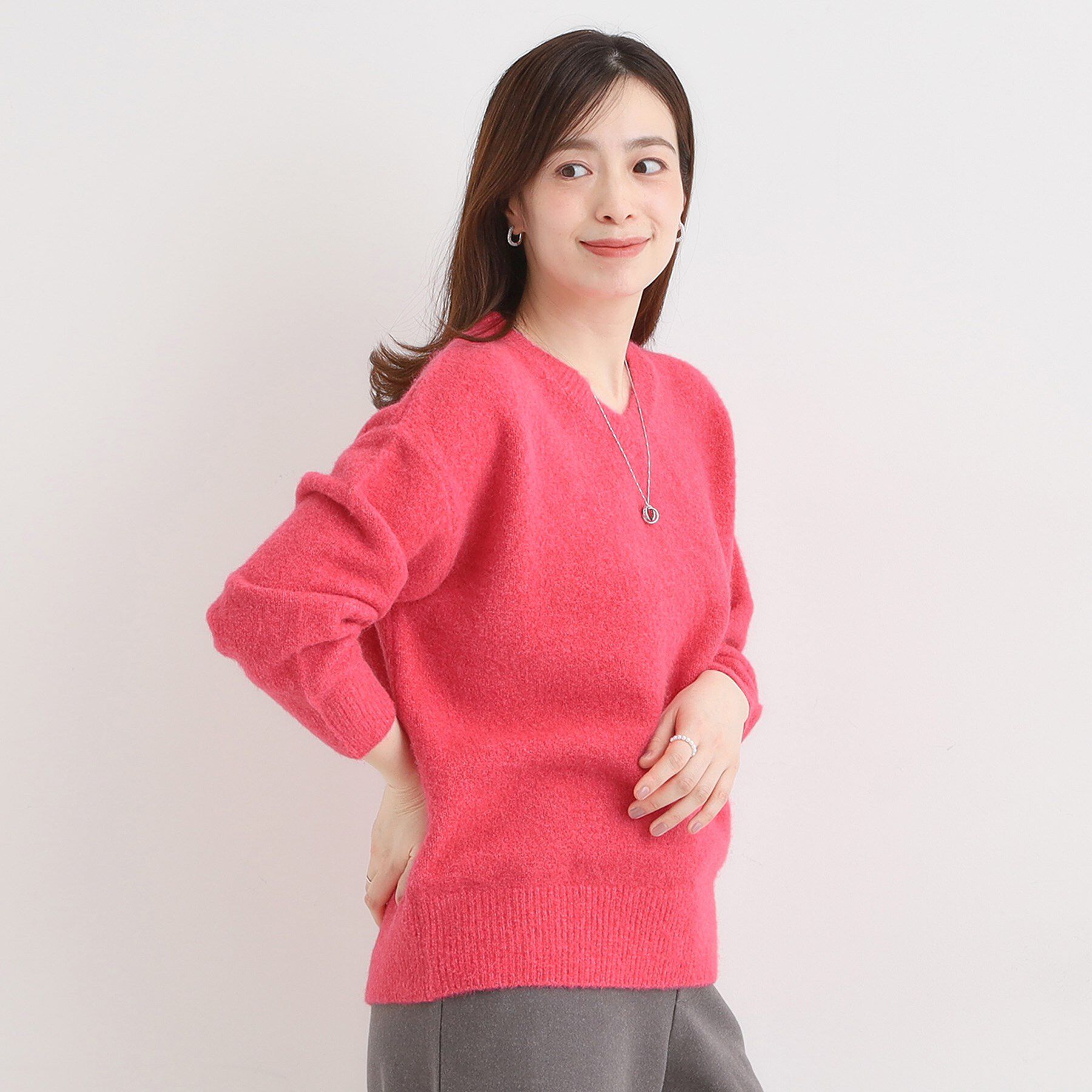 SHOO･LA･RUE「ふわふわVネックニット」|ニット・セーター|