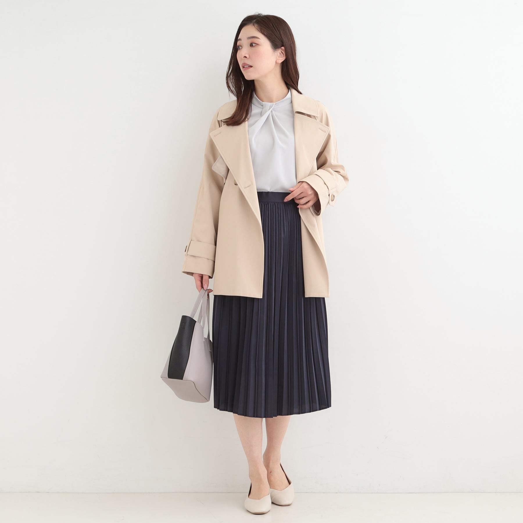 SHOO･LA･RUE「【着丈選べる】微ラメプリーツスカート」|スカート|