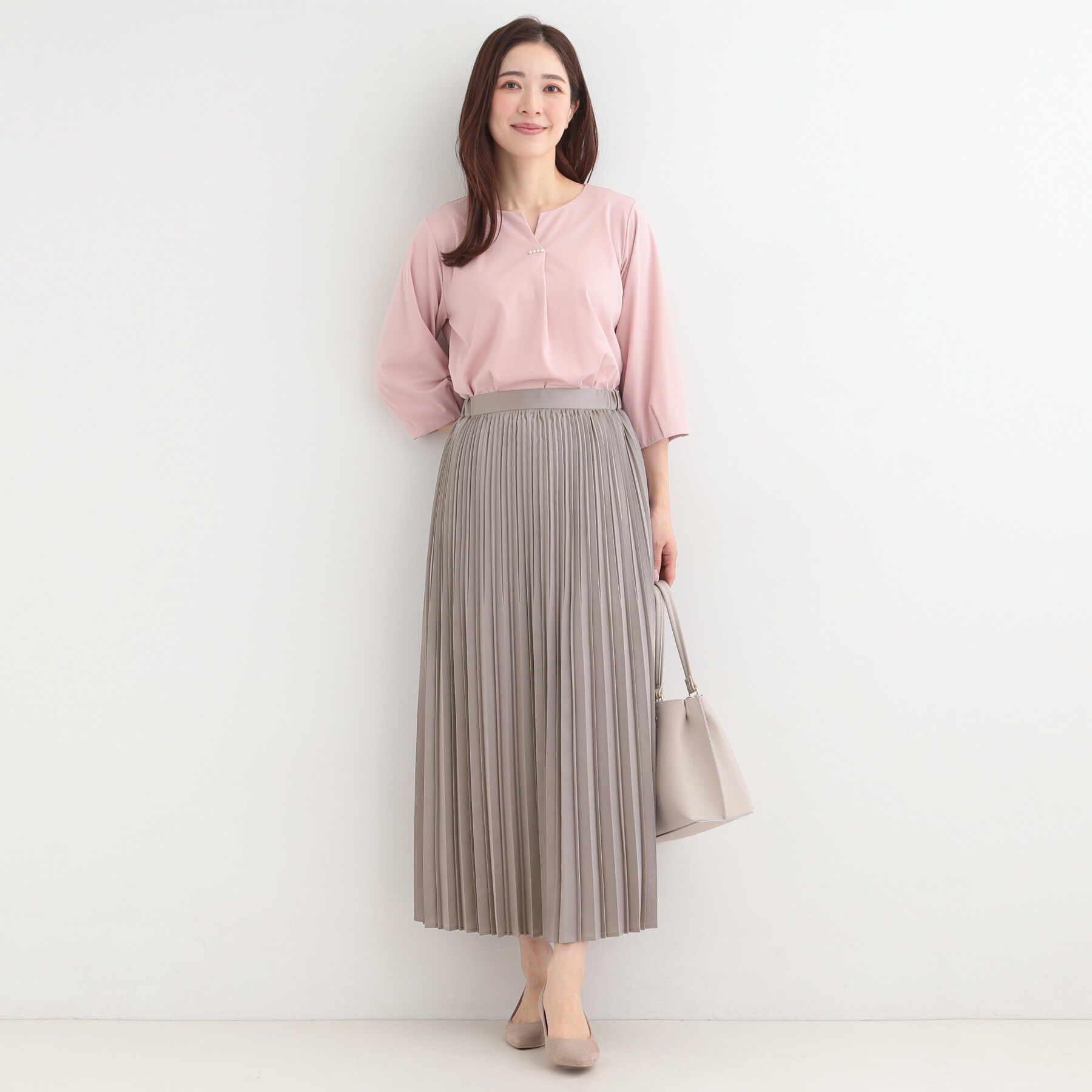 SHOO･LA･RUE「【着丈選べる】微ラメプリーツスカート」|スカート|