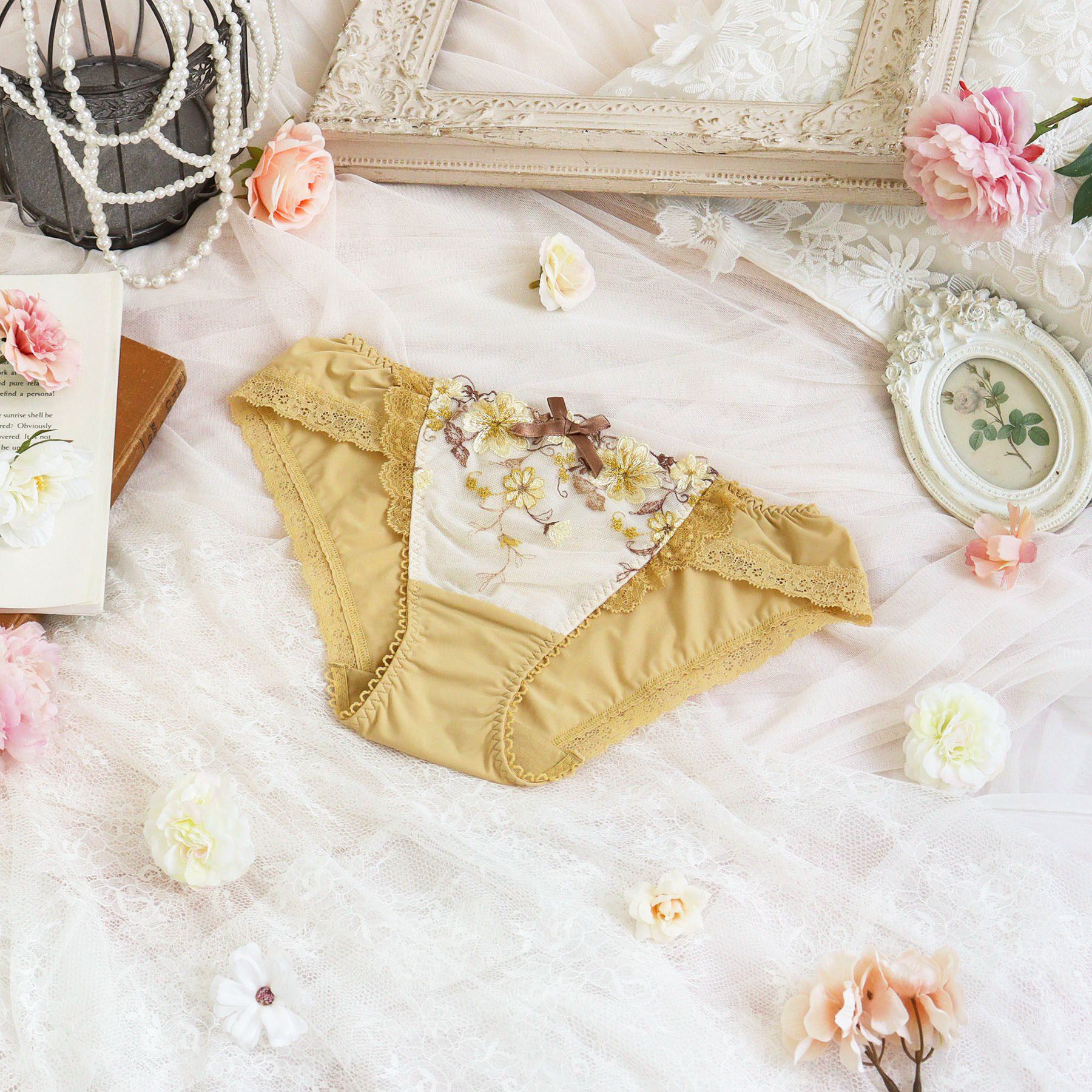 Risa Magli「ジア ノーマルショーツ」|インナー|マスタード(033)