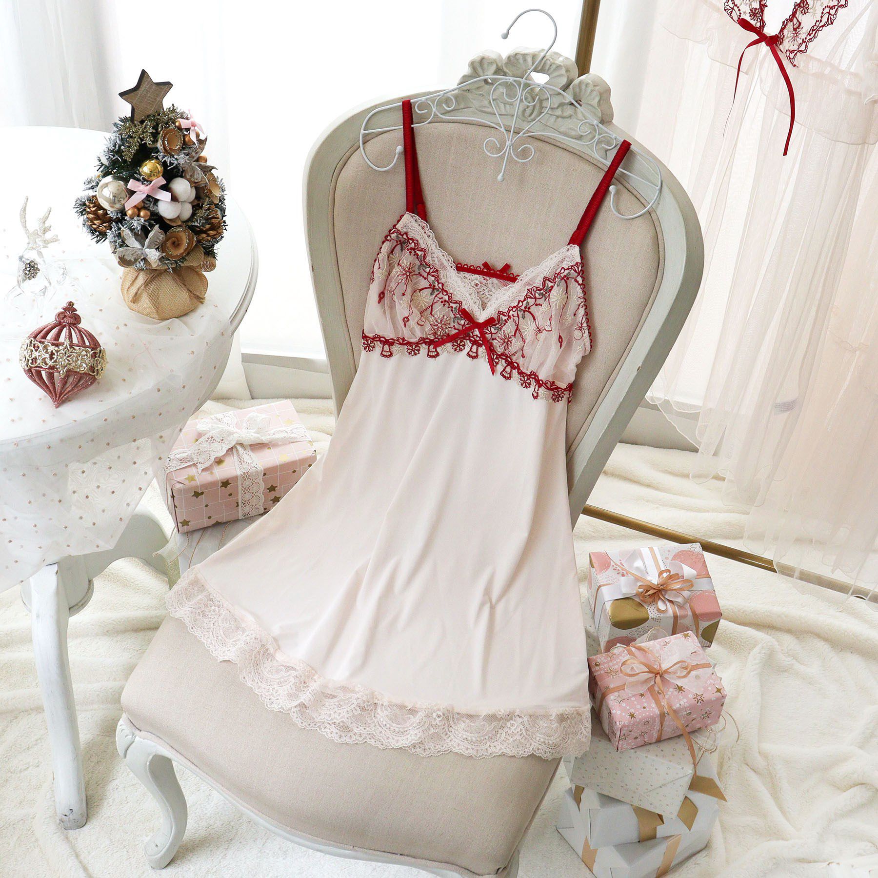 Risa Magli「【ルビー】 スリップ」|キャミソール|レッド(061)