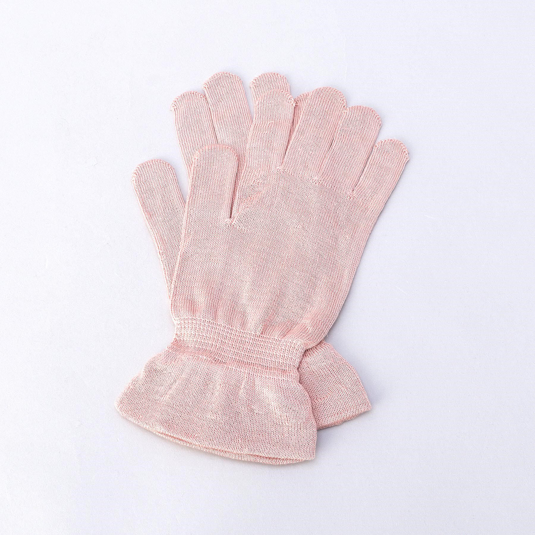 212 KITCHEN STORE「シルク100％手袋 桃色 ＜絹屋＞」|マッサージ・ボディスクラブ|