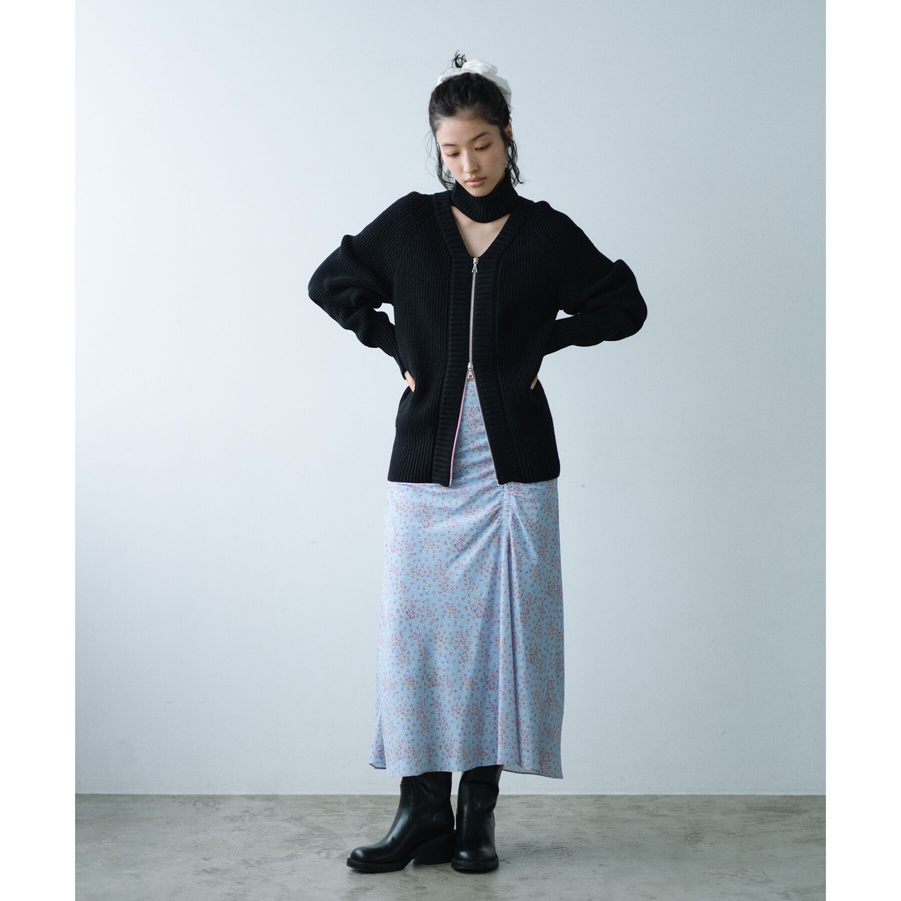 CODE A「2way zip cardigan」|カーディガン|