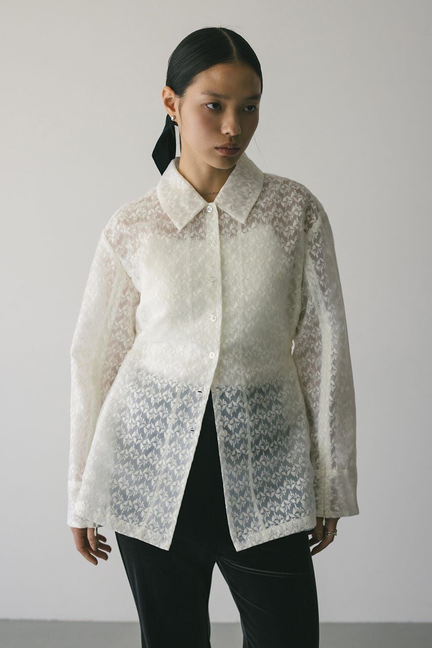 STYLEMIXER「レイヤ－レースシャツジャケット」|シャツ・ブラウス|WHT