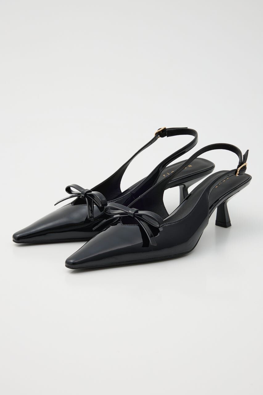 rienda「リボンエナメルミュール」|サンダル|