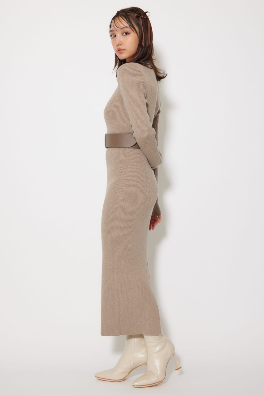 rienda「スキッパーニットワンピース」|ワンピース|