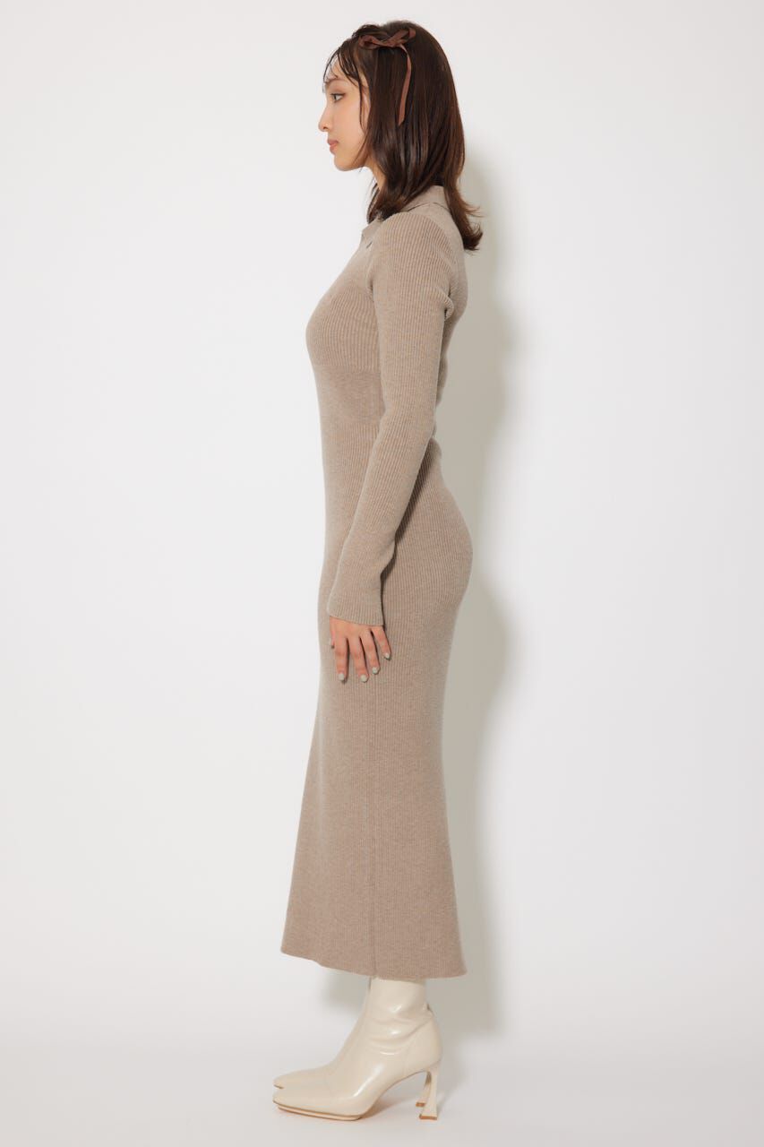 rienda「スキッパーニットワンピース」|ワンピース|