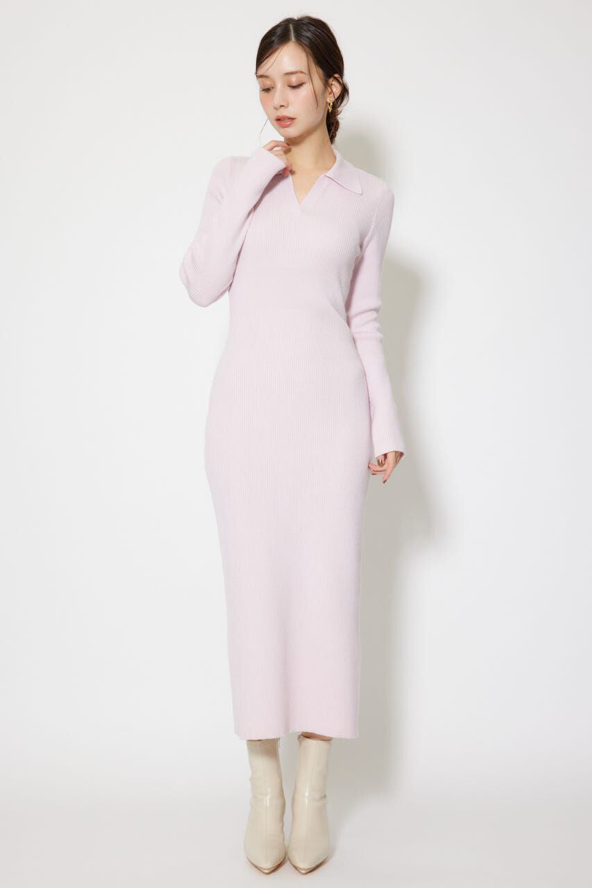 rienda「スキッパーニットワンピース」|ワンピース|