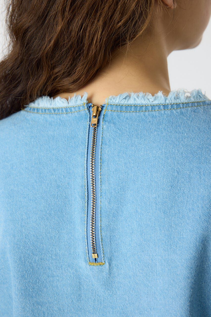 RODEO CROWNS「アームフリルデニムトップス」|Tシャツ・カットソー|