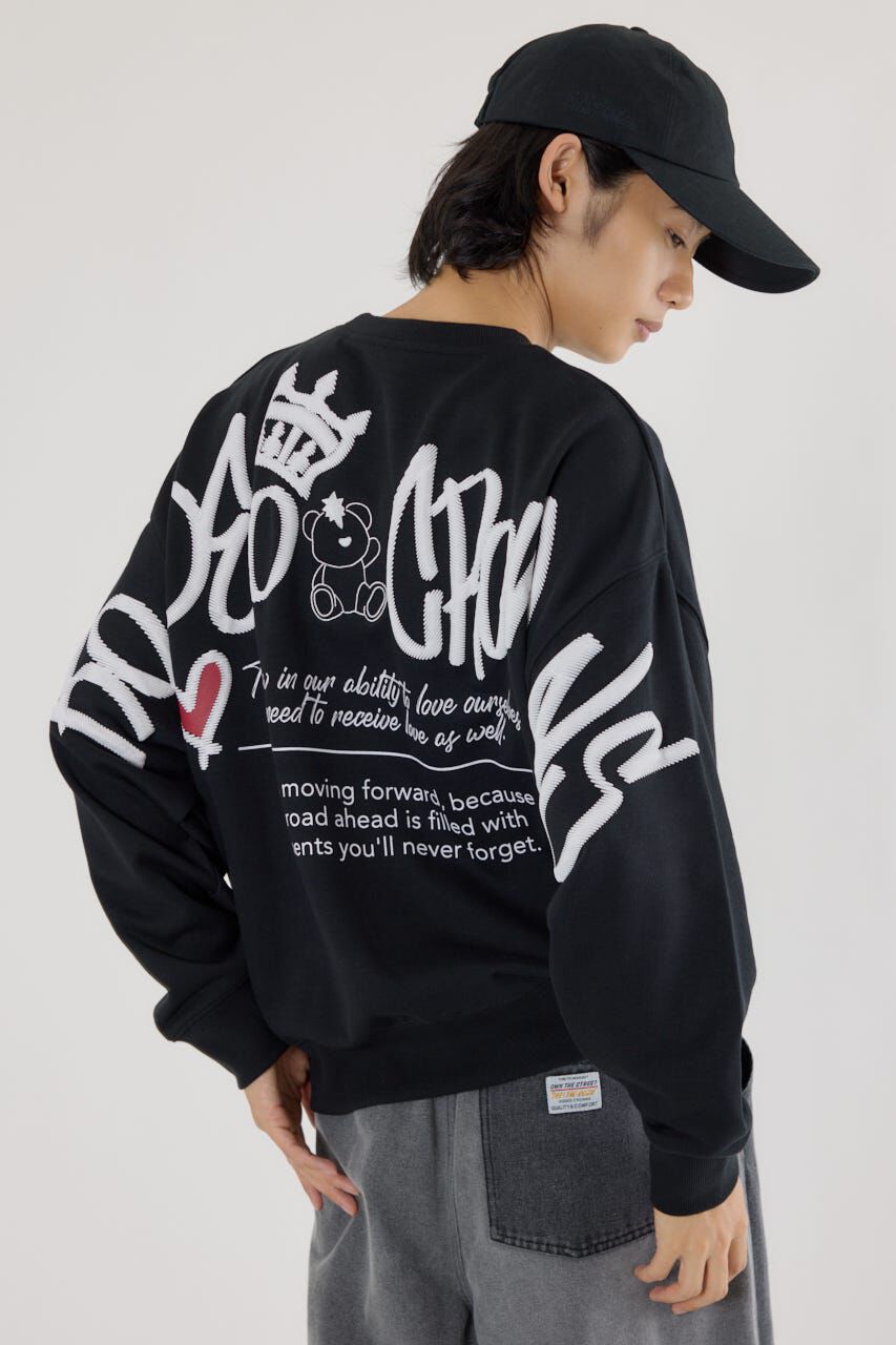 RODEO CROWNS「（UNISEX）BRIDGE BEARスウェットトップス」|パーカー|BLK