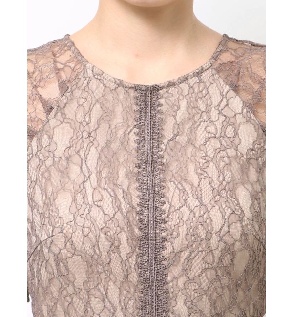 LAGUNAMOON「【復刻】LADYショルダーギャザーレースマキシワンピース」|ワンピース|