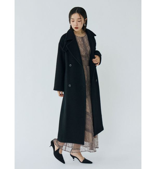 LAGUNAMOON「【復刻】LADYショルダーギャザーレースマキシワンピース」|ワンピース|