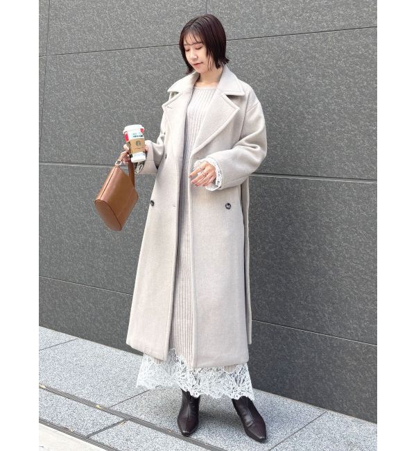 LAGUNAMOON「レースドッキングリブニットワンピース」|ワンピース|