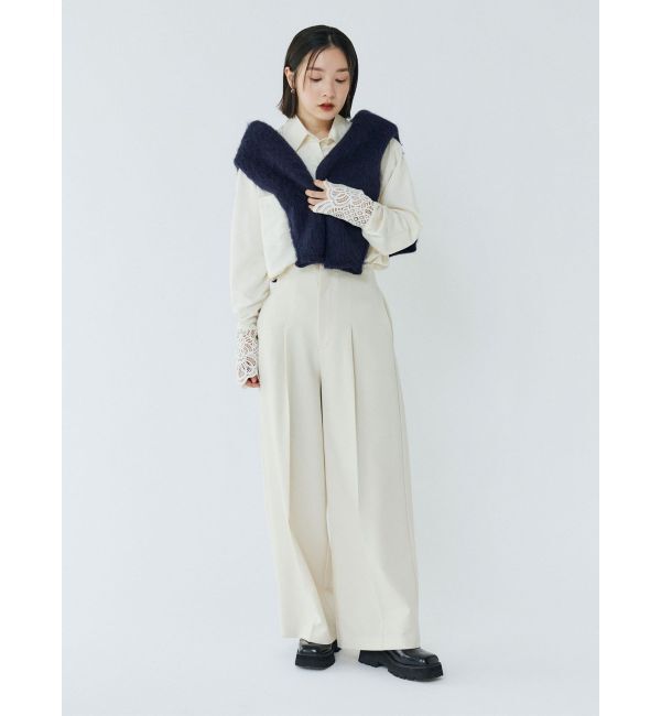 LAGUNAMOON「ウォッシャブルタックワイドパンツ」|その他|