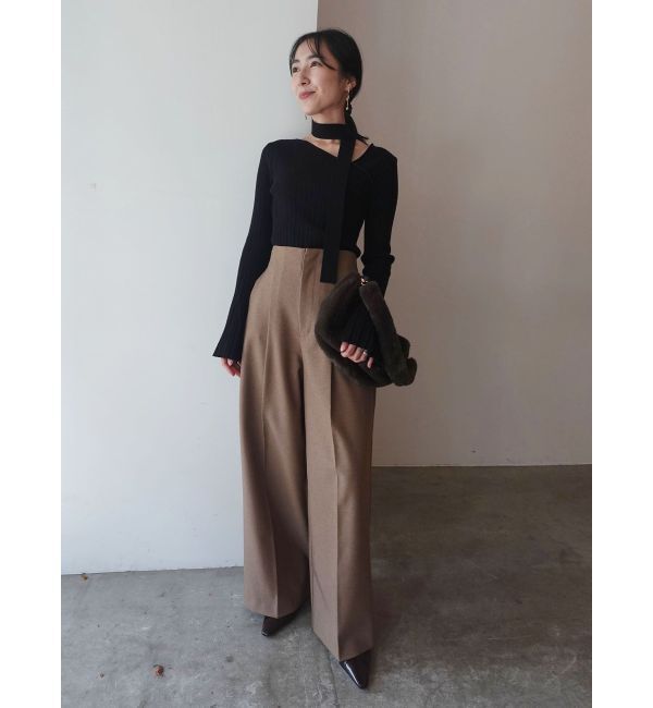 LAGUNAMOON「ウォッシャブルタックワイドパンツ」|その他|