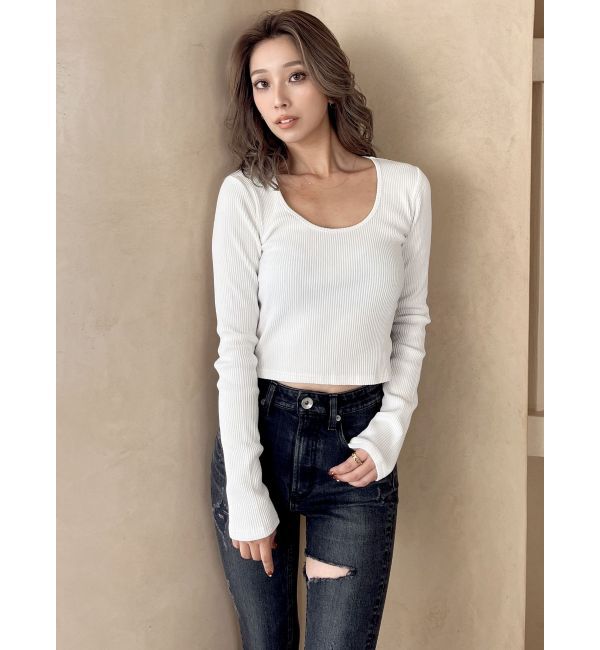 GYDA「レオパードBACKリボンテレコロンＴ」|Tシャツ・カットソー|