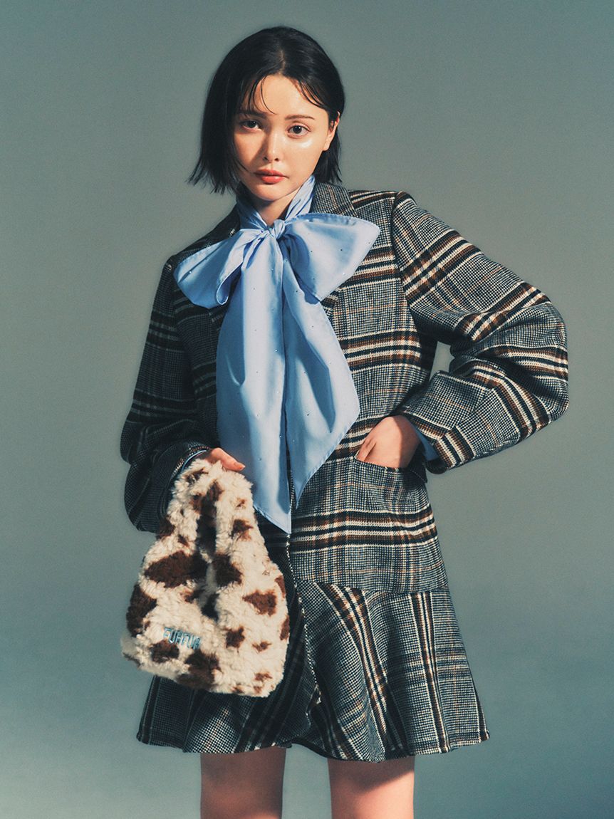 FURFUR「ビジュー付きボウタイブラウス」|シャツ・ブラウス|