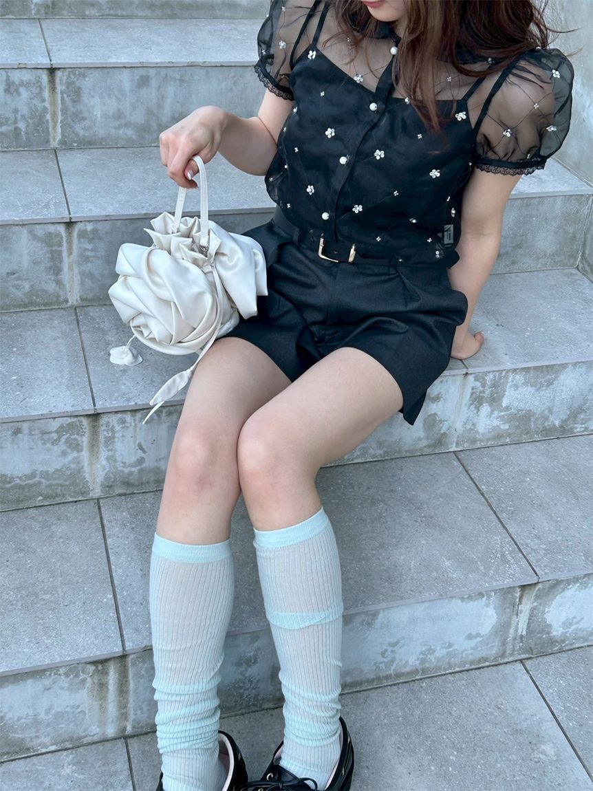 LILY BROWN「[L.B CANDY STOCK]3Dフラワーバッグ」|ハンドバッグ|