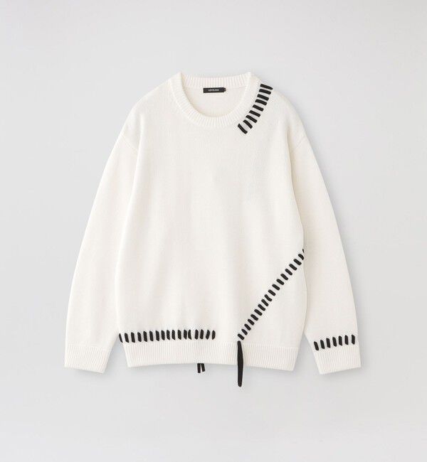  「【UNISEX】ポイントスレッドプルオーバー」|ニット・セーター|ホワイト