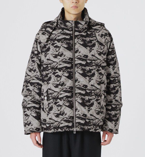  「ジャカードフーディーダウン」|ブルゾン・スタジャン|