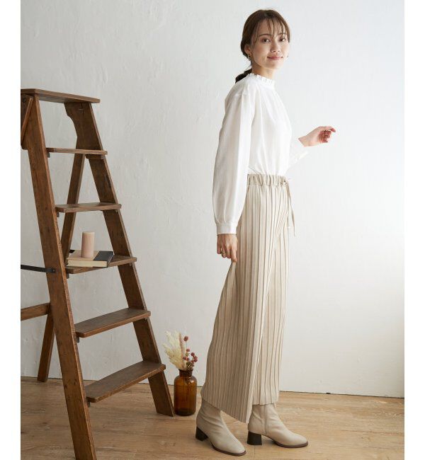 ikka「【雑誌InRed12月号掲載】スエードライクプリーツワイドパンツ」|その他|