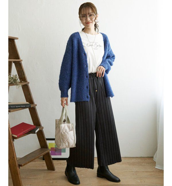 ikka「【雑誌InRed12月号掲載】スエードライクプリーツワイドパンツ」|その他|