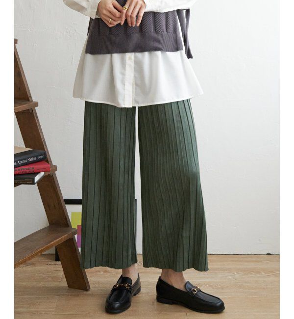 ikka「【雑誌InRed12月号掲載】スエードライクプリーツワイドパンツ」|その他|