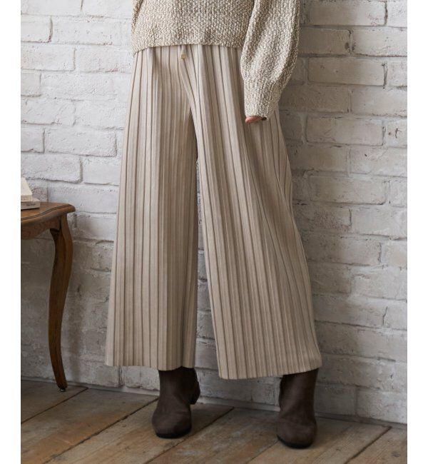 ikka「【雑誌InRed12月号掲載】スエードライクプリーツワイドパンツ」|その他|