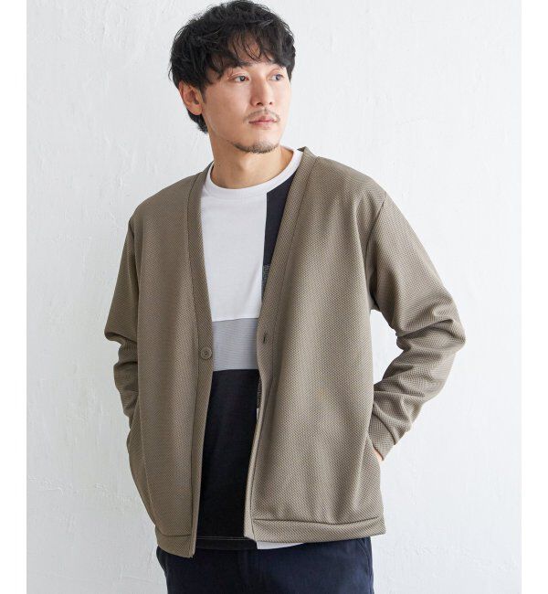 ikka「パイナップルワンボタンカーデ」|カーディガン|