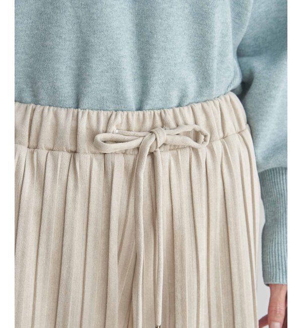 ikka「スエードライクプリーツワイドパンツ」|その他|