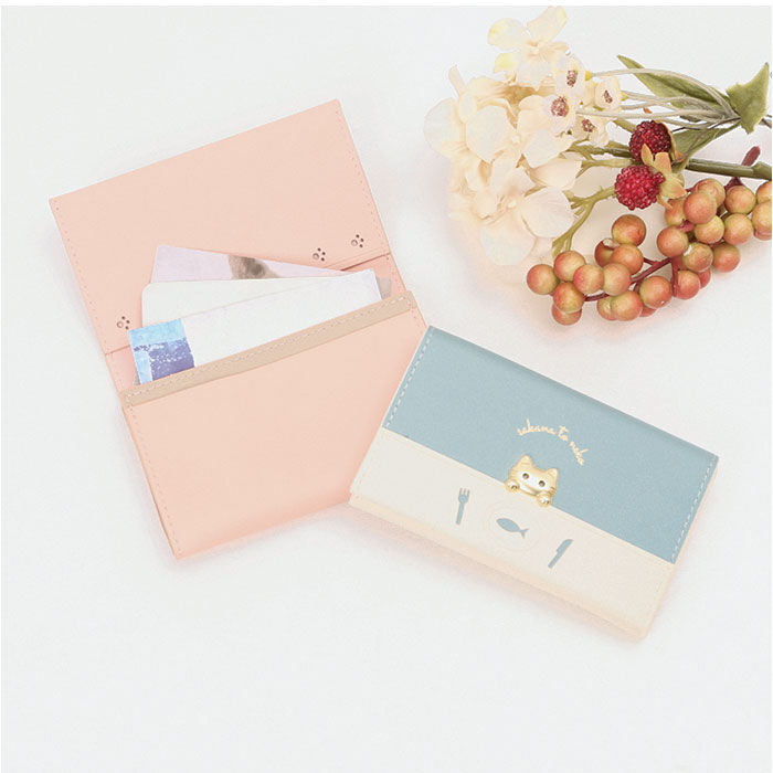 BACKYARD FAMILY「名刺入れ レディース 通販 ねこ 猫 ネコ カードケース スリム 薄型 レディース 花柄」|名刺入れ・カードケース|