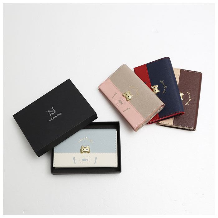 BACKYARD FAMILY「名刺入れ レディース 通販 ねこ 猫 ネコ カードケース スリム 薄型 レディース 花柄」|名刺入れ・カードケース|