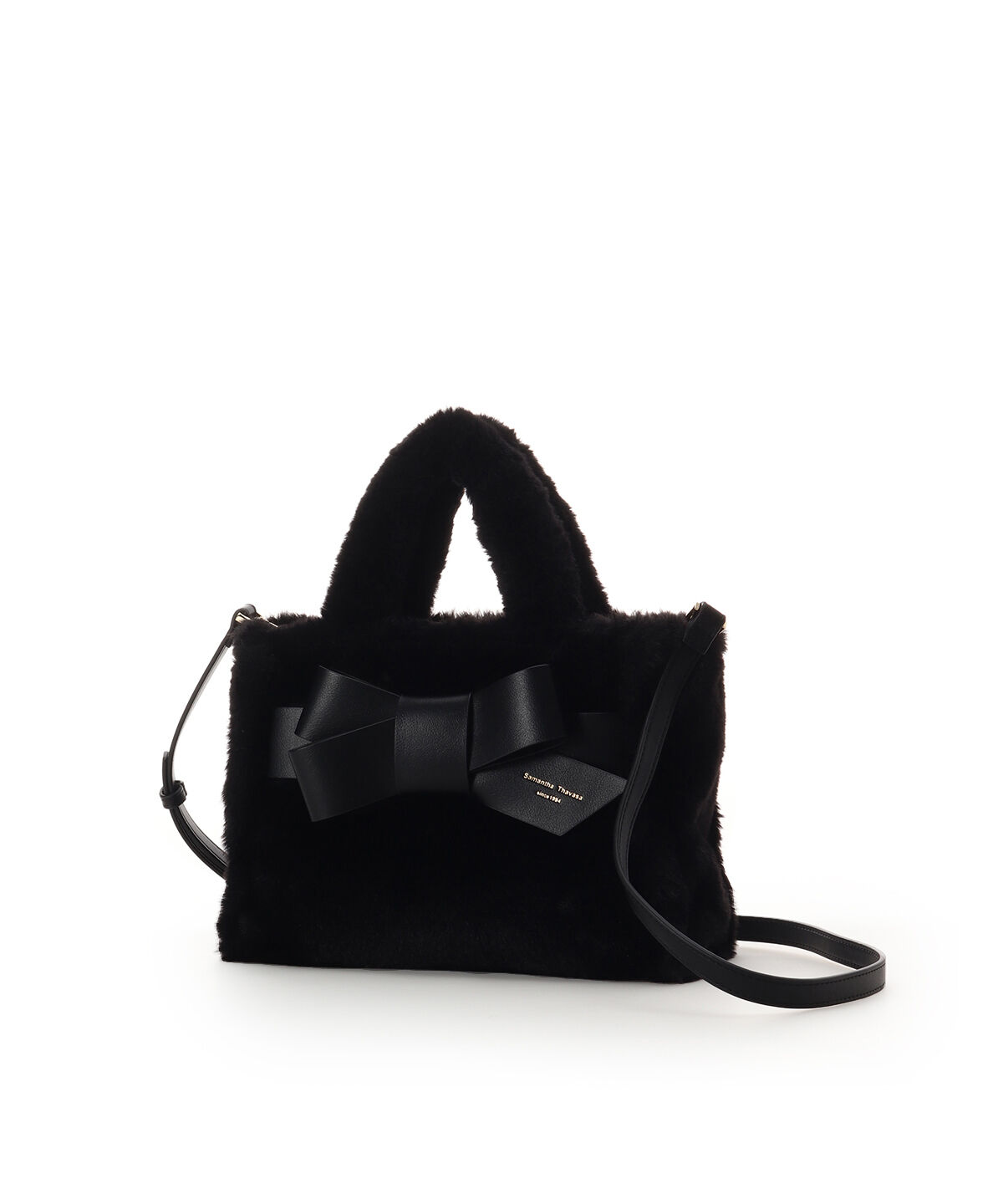 Samantha Thavasa「ワンポイントリボン ファーバッグ」|ハンドバッグ|