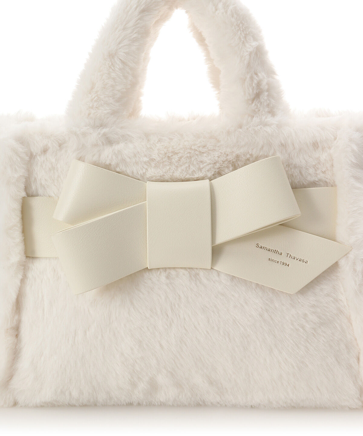 Samantha Thavasa「ワンポイントリボン ファーバッグ」|ハンドバッグ|