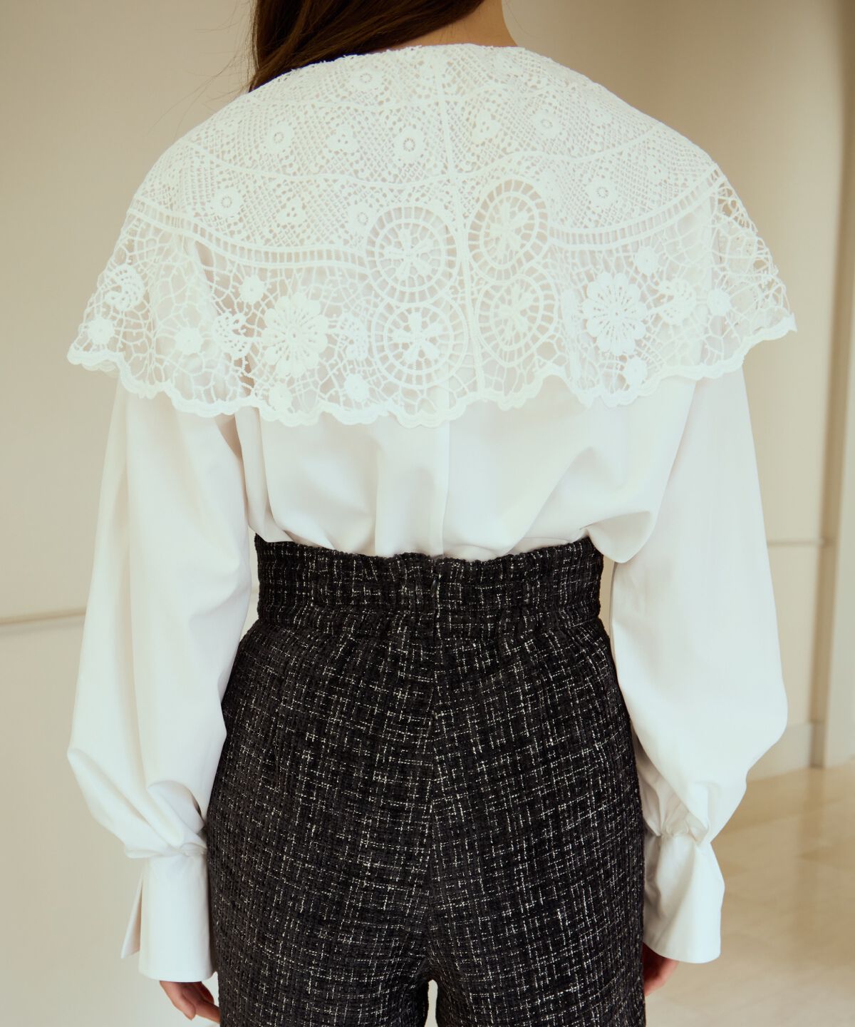 アンドクチュール「レースカラーブラウス」|シャツ・ブラウス|