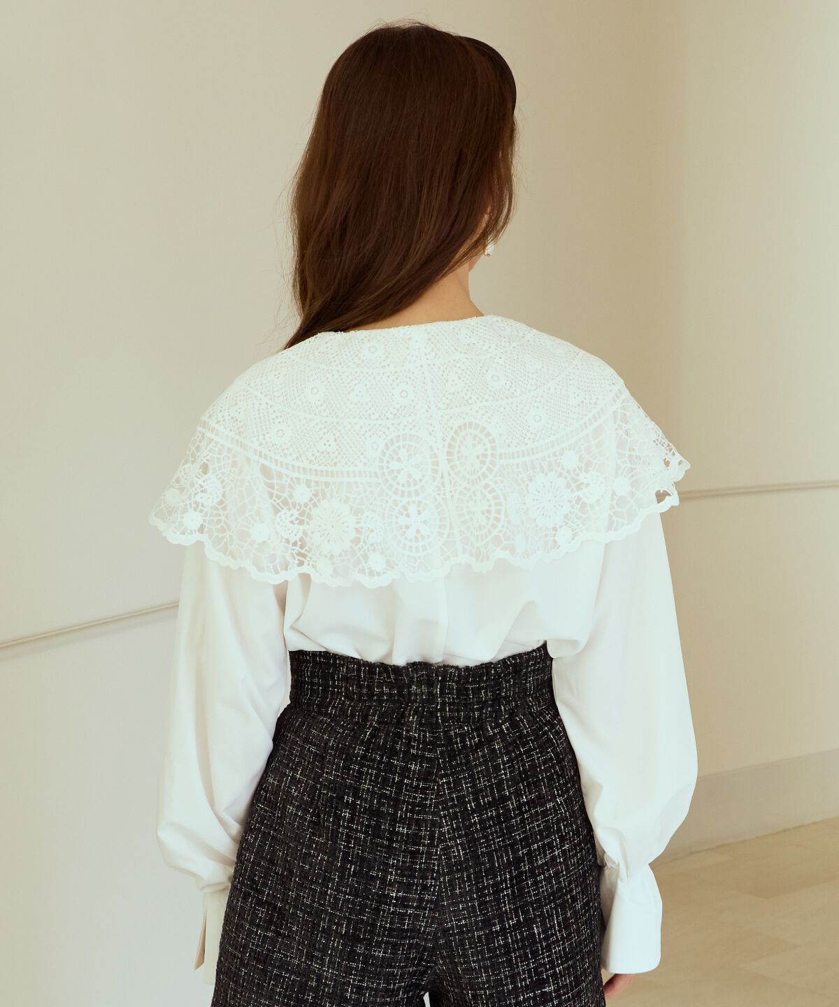 アンドクチュール「レースカラーブラウス」|シャツ・ブラウス|
