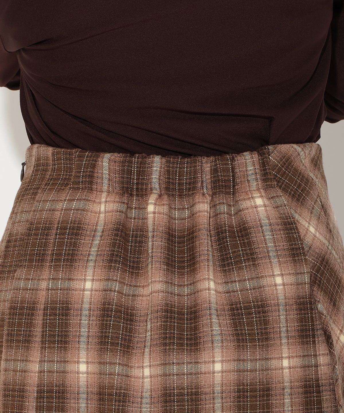 アンドクチュール「チェックミニスカート」|台形|