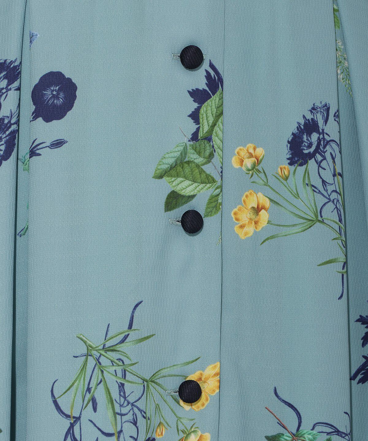 アンドクチュール「ドローイングフラワー配色襟長袖ワンピース」|ワンピース|