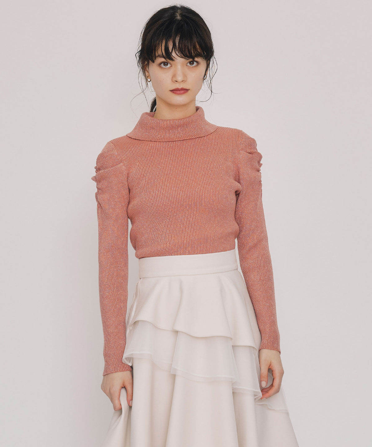 REDYAZEL「ラメタートルニットプルオーバー」|ニット・セーター|