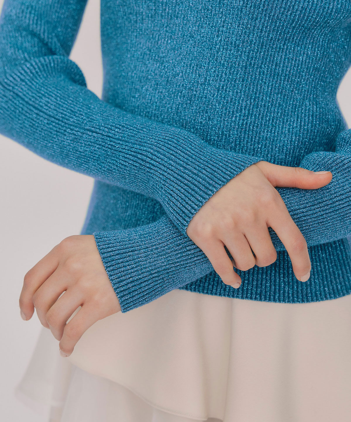 REDYAZEL「ラメタートルニットプルオーバー」|ニット・セーター|