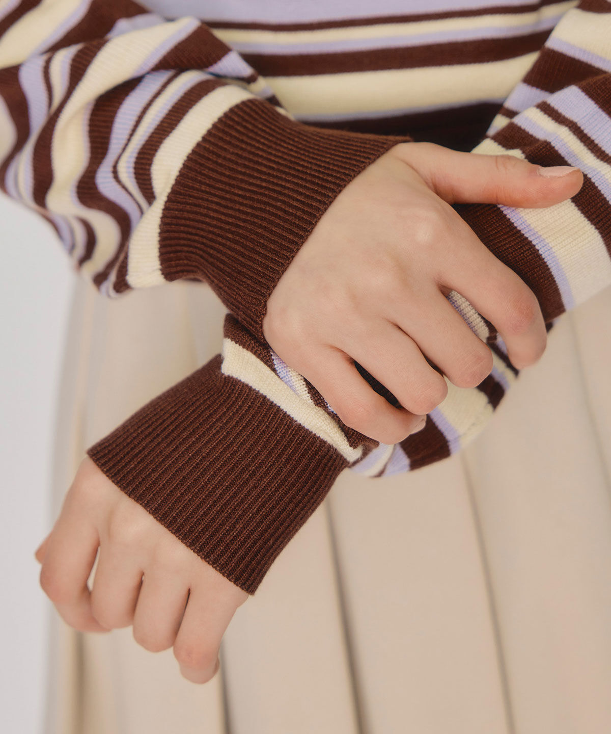 REDYAZEL「マルチボーダーロゴニットプルオーバー」|ニット・セーター|